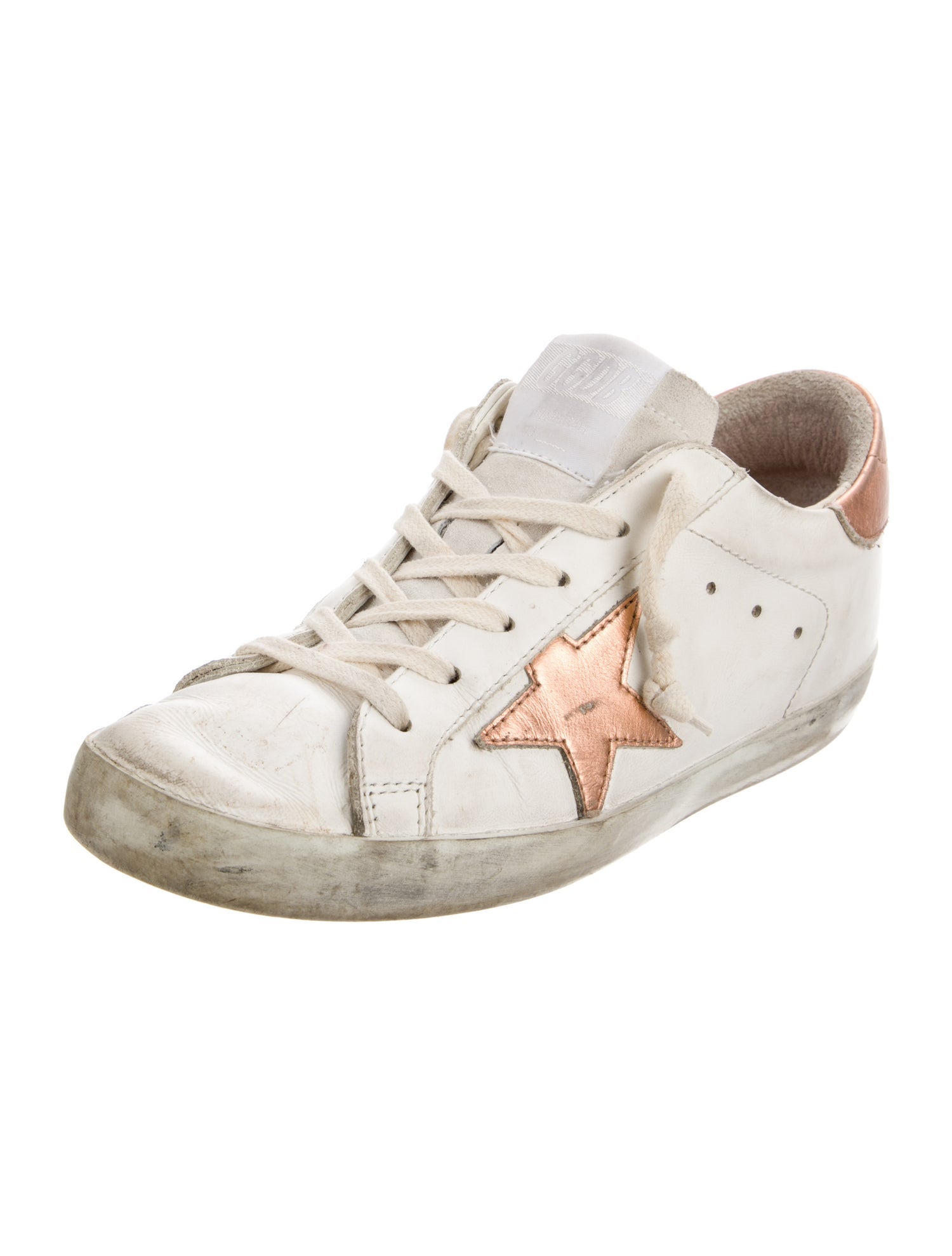 Golden Goose Leather Printed Sneakers